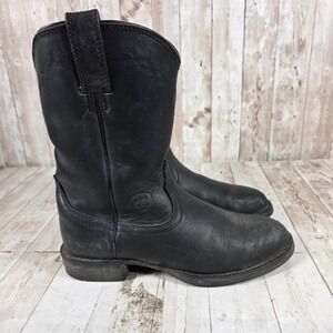 Ariat Heritage R Toe Black Leather Western Cowboy Boots 10000794 Womens 6.5B